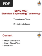 Lecture 9 - Transformer Tests PDF