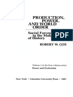 COX, Robert. (1987). Production, power and world order - social forces in the making of history