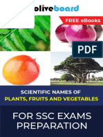 Scientific Names of Plants, Fruits and Vegetables for SSC Exams