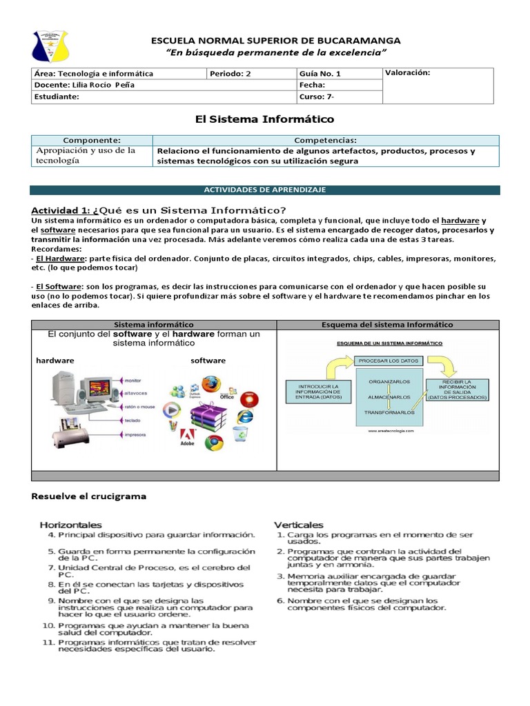 Guia 1 - Informatica - Seg - Periodo - Grado - 7 Virtual | PDF ...