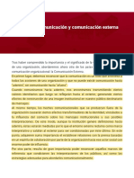 Políticas de Comunicación y Comunicación Externa