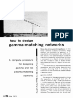 Gamma-Matching Networks: How To