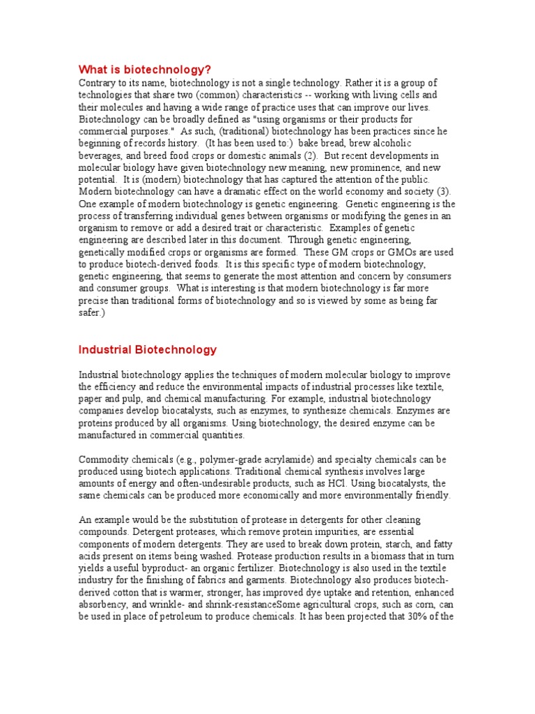 free research paper on biotechnology