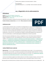 Características Clínicas y Diagnóstico de La Enfermedad de Alzheimer - UpToDate