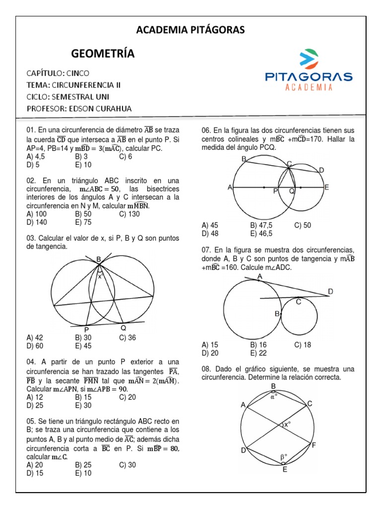 05 Ge Usmpractica | PDF | Tangente | Triángulo