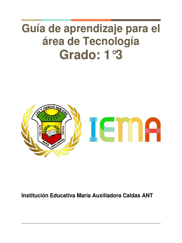 Guia 2 de Tecnologia Grado Primero Primaria PDF | PDF | Memoria ...