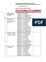Jadwal Pelatihan Keperawatan 2020 PDF