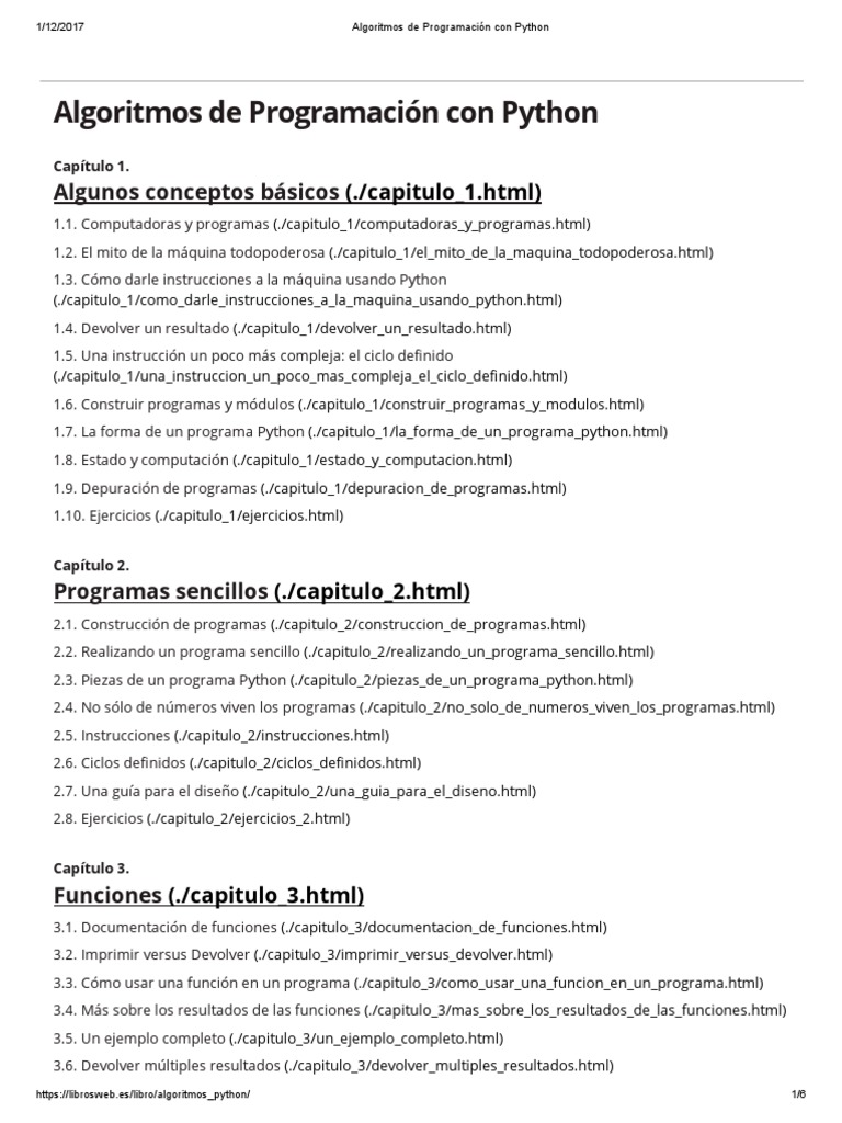 Algoritmos de Programación Con Python | PDF | Algoritmos y Estructuras ...