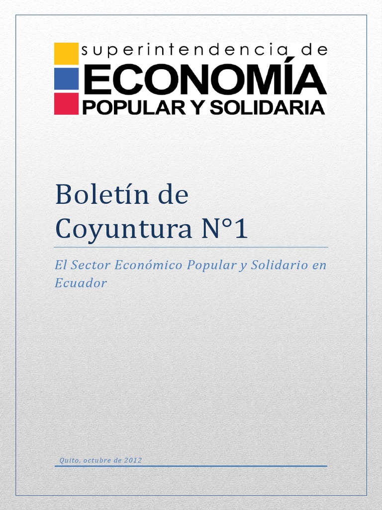 El Sector Económico Popular y Solidario en Ecuador Final | PDF ...