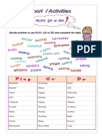 M2 Week 2 Present Continuous and Sports Activity PDF