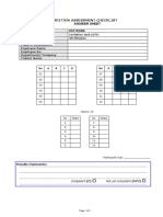 Written Assessment Checklist Answer Sheet