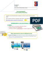 medicion masa y peso semana del 4-8 Mayo