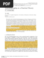 Translanguaging As A Practical Theory of Language: Li Wei