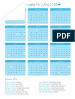 Calendario Peru 2019 PDF