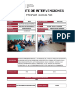 Reporte de Intervenciones: Programa Nacional Pais