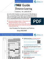 On Istance Eaning: NU Guide