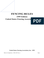 Fencing Rules: 1999 Edition United States Fencing Association, Inc