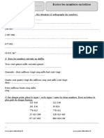 Ecrire Les Nombres en Lettre Cm1 Exercices Corrigés Numération Mathématiques Cycle 3