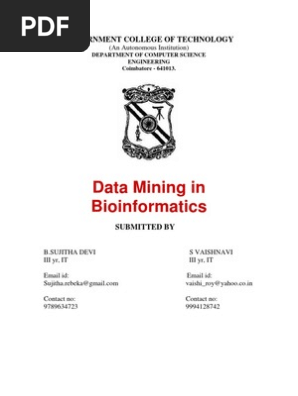 Data Mining Tics Bioinformatics Data Mining - 