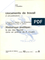 1972 - Groupe M - Rhetorique Poetique - Le Jeu Des Figures Dans Un Poeme de Paul Eluard