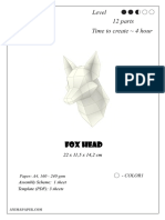 Fox Head Paper Model Assembly Guide