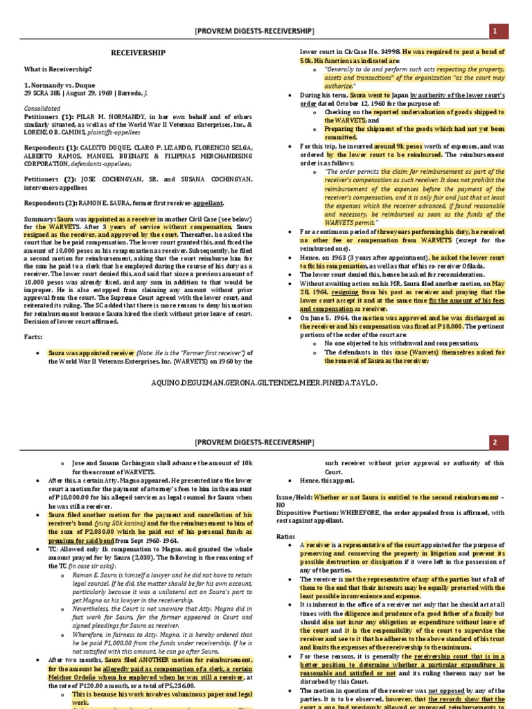 RULE 59 Receivership PDF Complaint Foreclosure
