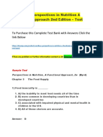 Wardlaw's Perspectives in Nutrition A Functional Approach 2nd Edition - Test Bank