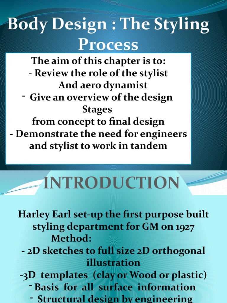Body Design: The Styling Process | PDF | Design | Drawing
