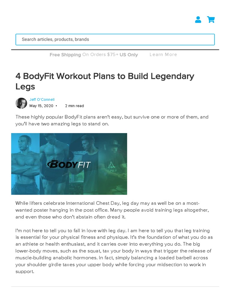 4 BodyFit Workout Plans To Build Legendary Legs | PDF | Physical ...