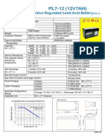 PL7-12 (12V7AH) : Valve Regulated Lead Acid Battery