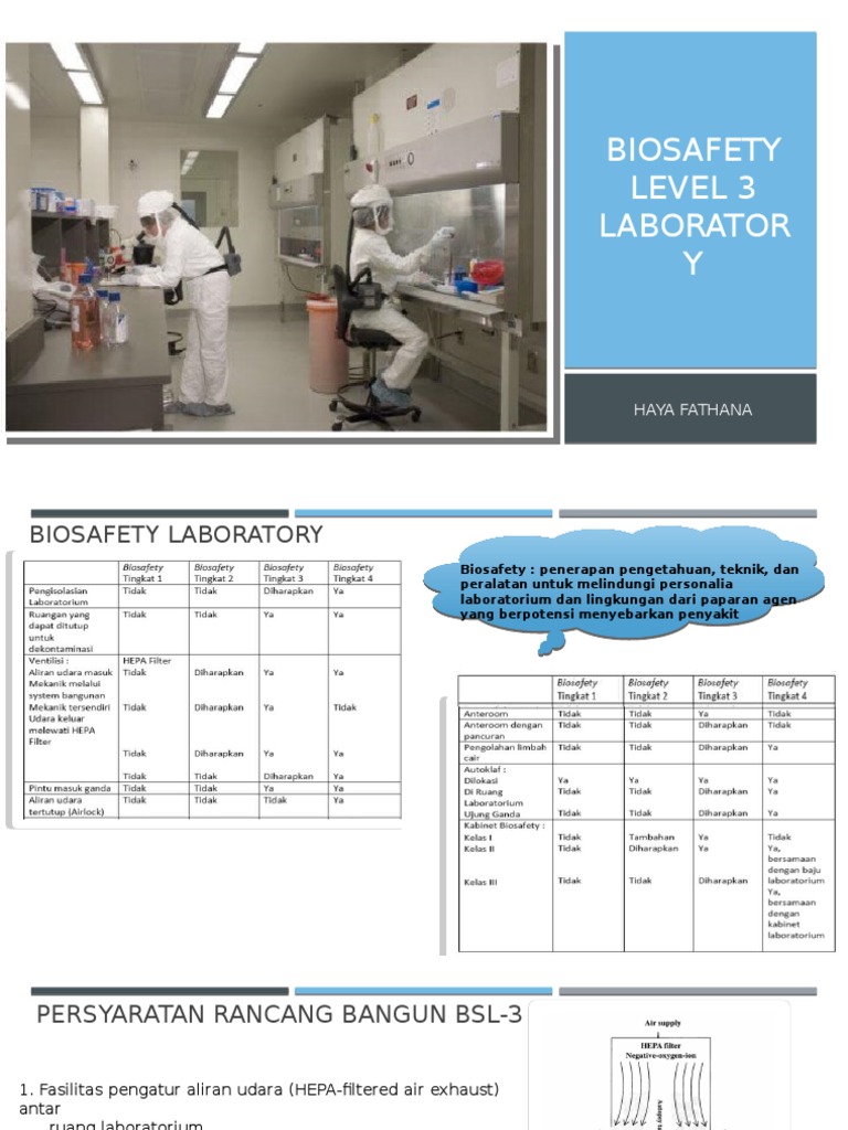 Biosafety Level 3 Laboratory (Haya Fathana) | PDF | Komputer