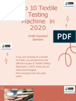 Top 10 Textile Testing Machine in 2020: Amith Garment Services