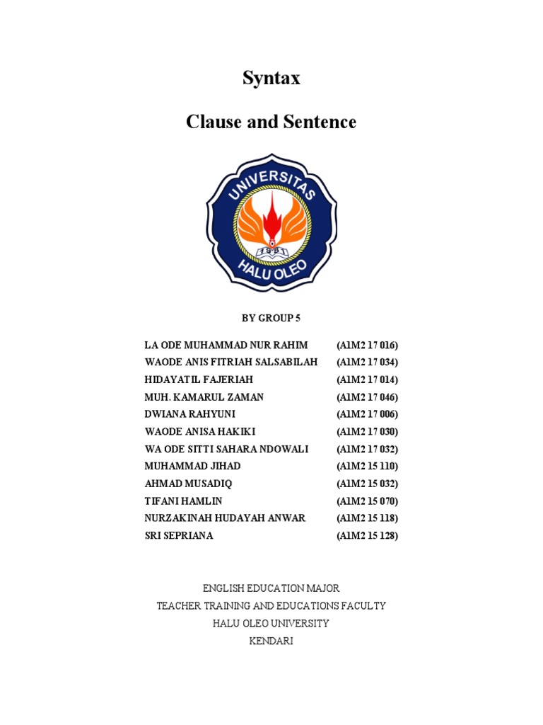 EDSA 3 SYNTAX Clause and Sentence | PDF | Clause | Subject (Grammar)