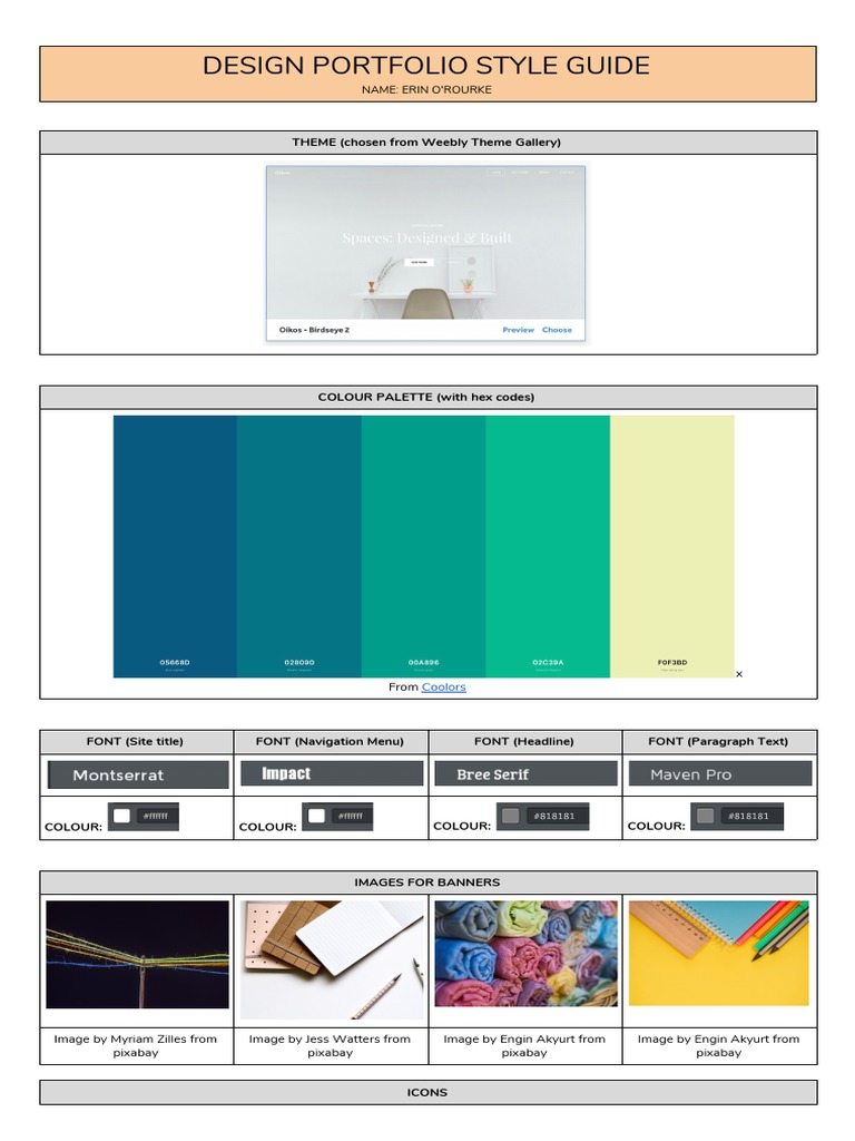 Erin O'Rourke Design Portfolio Guide | PDF