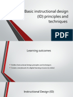 Basic Instructional Design (ID) Principles and Techniques