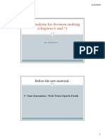 Cost Analysis For Decision Making (Chapters 6 and 7) : Before The New Material