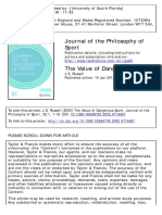 The Value of Dangeours Sport PDF