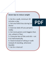 Seven Tips To Reduce Weight