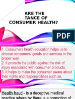 What ARE The Importance of Consumer Health