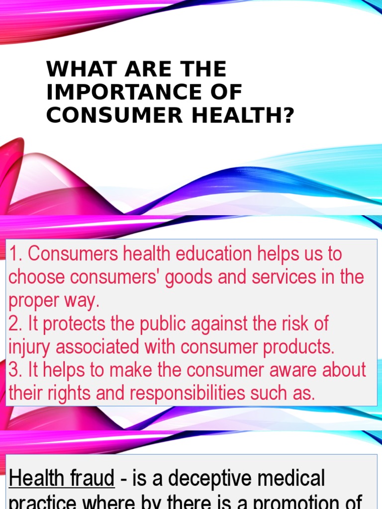 essay about importance of consumer health