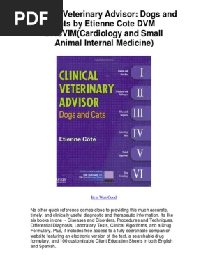 Clinical Veterinary Advisor Overview | PDF | Medical Diagnosis