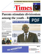Parents Stimulate Divisionism Among The Youth - Report: Times