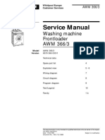 Service Manual: Washing Machine Frontloader AWM 366/3
