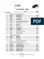 Sommer Cable: List Prices - 2004