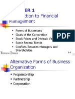 Intro to Financial Management Chapter 1 Summary