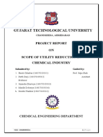 Gujarat Technological University: Project Report ON Scope of Utility Reduction in Chemical Industry