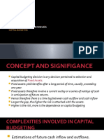 Concepts and Techniques: Capital Budgeting