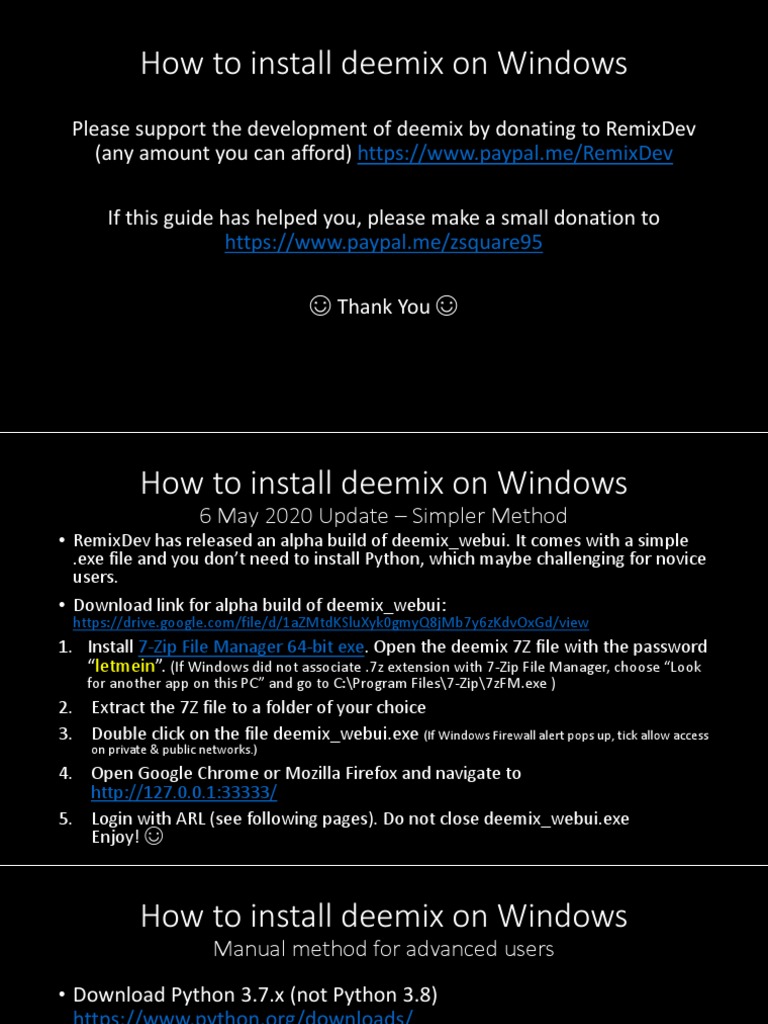 Tutorial - How To Install Deemix On Windows | PDF | Microsoft Windows ...