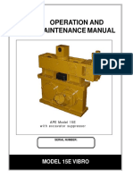 Operation and Maintenance Manual: Model 15E Vibro