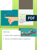 Organization Management: Presented by